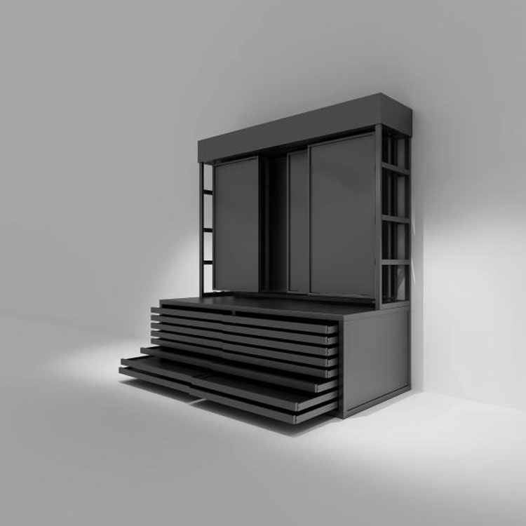 भारी शुल्क फ्लैट दराज स्टोन डिस्प्ले र्याक